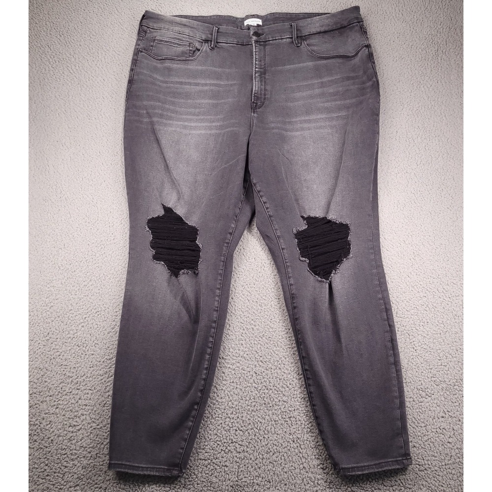 GOOD AMERICAN Jeans Plus Size 28-32 Good Legs Skinny Distressed Denim